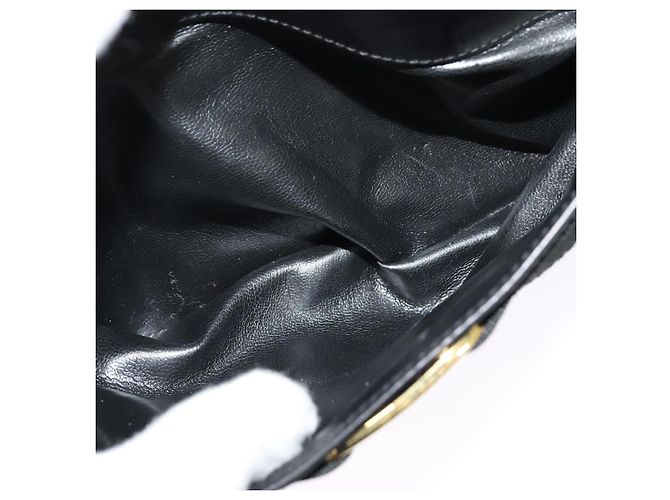 Borsa a Spalla Vala in Pelle Nera e Oro Auth 129395 di Salvatore Ferragamo Nero D'oro - vista 11
