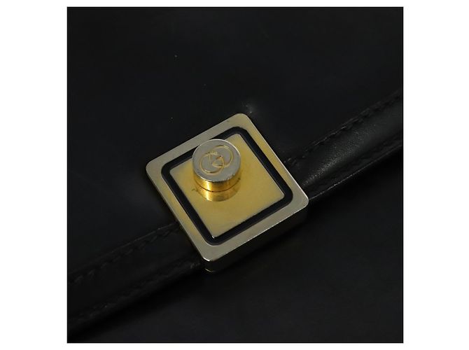 Borsa a Spalla GUCCI in Pelle Nera Oro Auth ep9209 Nero D'oro - vista 17