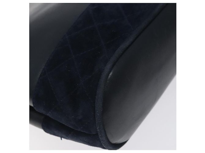 Borsa a spalla a catena Salvatore Ferragamo in pelle blu navy e oro Auth 125711 D'oro - vista 14
