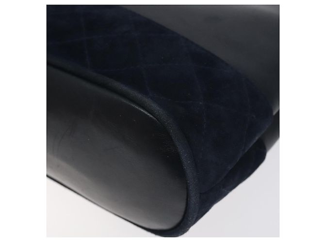 Borsa a spalla a catena Salvatore Ferragamo in pelle blu navy e oro Auth 125711 D'oro - vista 15