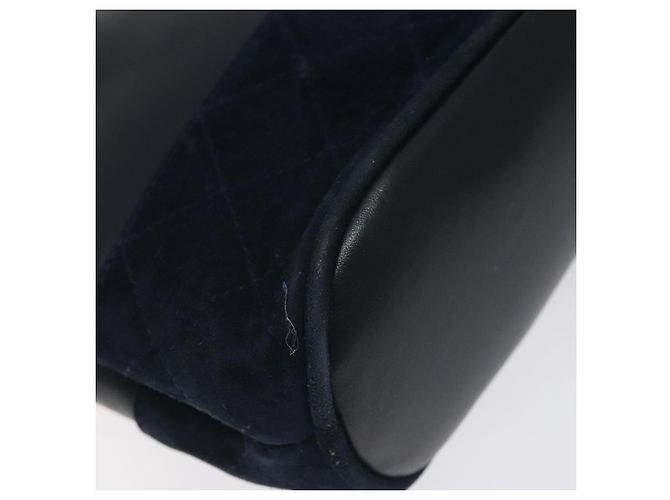 Borsa a spalla a catena Salvatore Ferragamo in pelle blu navy e oro Auth 125711 D'oro - vista 16