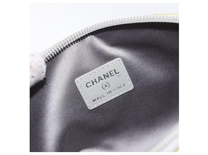 Pochette CHANEL Smalto Argento CC Auth bs26759 - vista 17