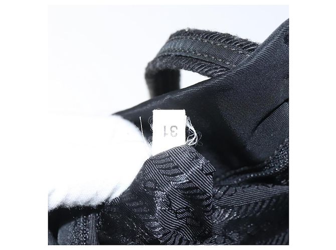 PRADA Mini Borsa Tote Nylon Nero Argento Auth bs26580 - vista 11