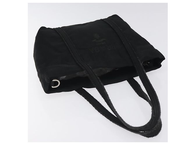 PRADA Mini Borsa Tote Nylon Nero Argento Auth bs26580 - vista 6