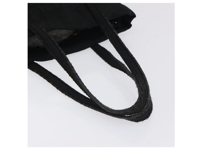 PRADA Mini Borsa Tote Nylon Nero Argento Auth bs26580 - vista 7