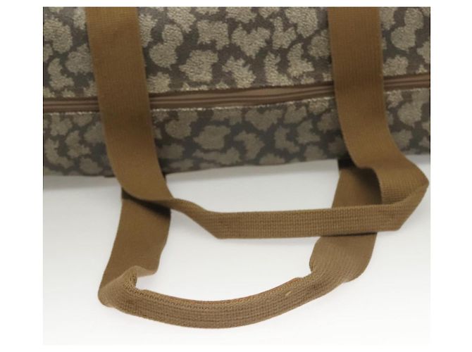 Borsa Boston SAINT LAURENT in tela PVC grigia Auth 121131 Marrone - vista 7