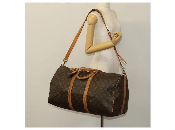 LOUIS VUITTON Monogram Keepall Bandouliere 55 Borsa Boston M41414 LV Auth bs26511 Monogramma - vista 24