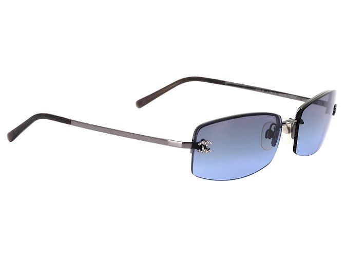 Gafas de sol Chanel de acetato azul - vista 2