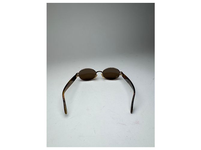 Occhiali da sole vintage Fendi nero oro - vista 10
