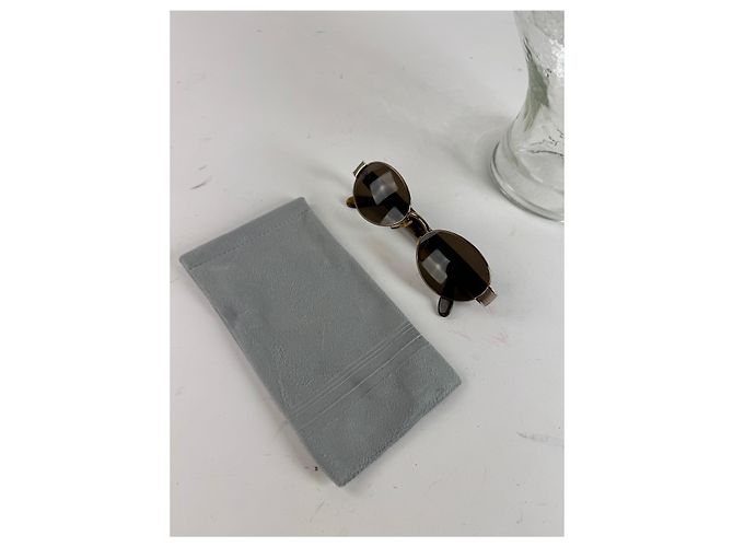 Occhiali da sole vintage Fendi nero oro - vista 14