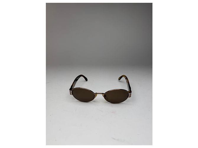 Occhiali da sole vintage Fendi nero oro - vista 2