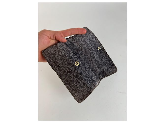 Clutch in lana monogramma vintage Bottega Veneta farfalla Grigio - vista 4