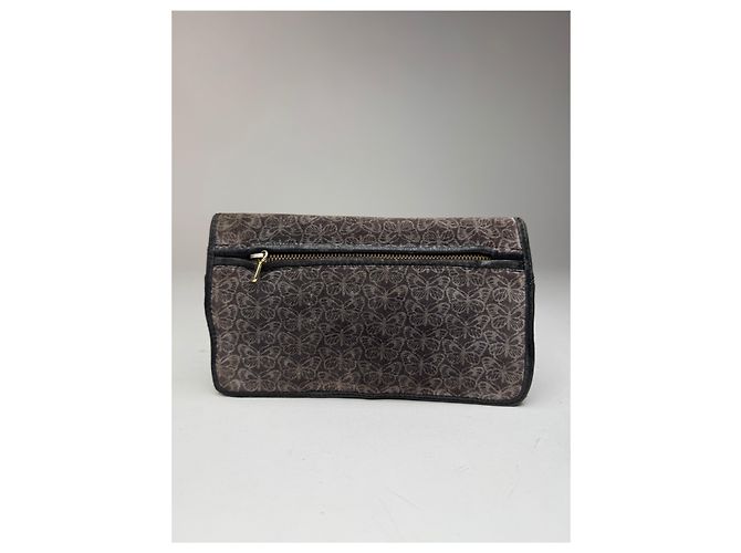 Clutch in lana monogramma vintage Bottega Veneta farfalla Grigio - vista 7