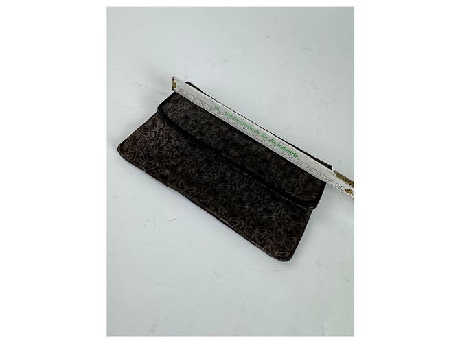 Clutch in lana monogramma vintage Bottega Veneta farfalla Grigio - vista 8
