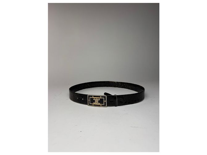 Céline Vintage Celine Paris Krokodilledergürtel braun - Ansicht 10