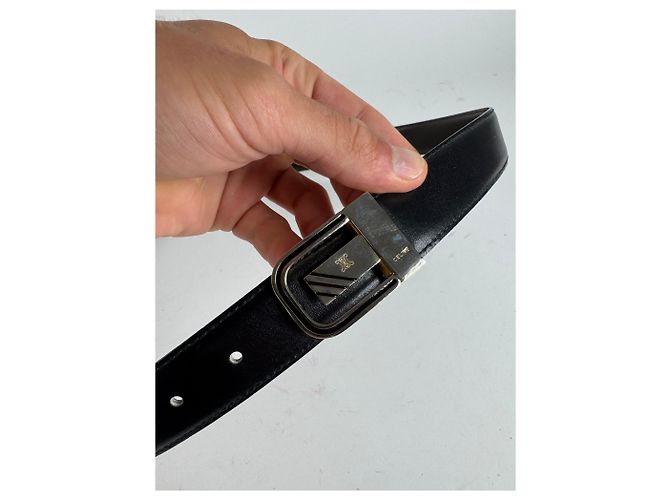 Céline Vintage Celine Triomphe Ledergürtel schwarz - Ansicht 2