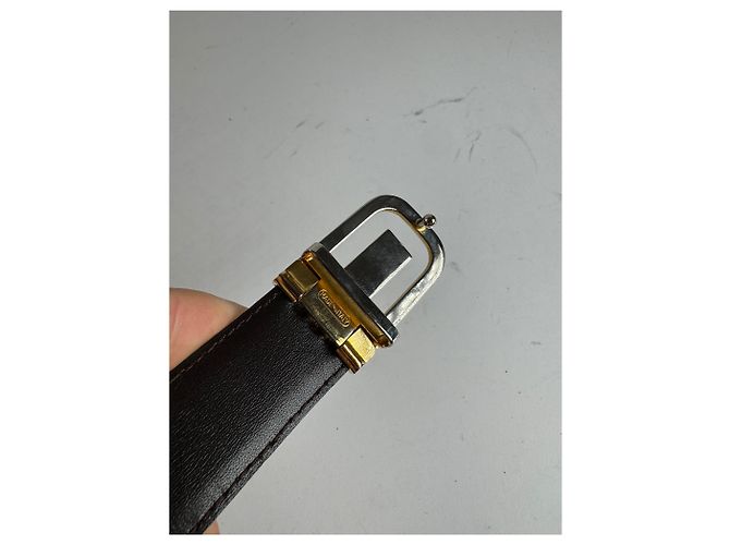 Céline Vintage Celine Triomphe Ledergürtel schwarz - Ansicht 3