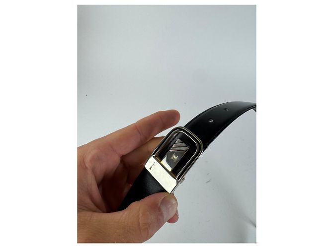 Céline Vintage Celine Triomphe Ledergürtel schwarz - Ansicht 7