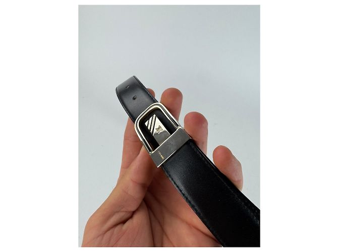 Céline Vintage Celine Triomphe Ledergürtel schwarz - Ansicht 8