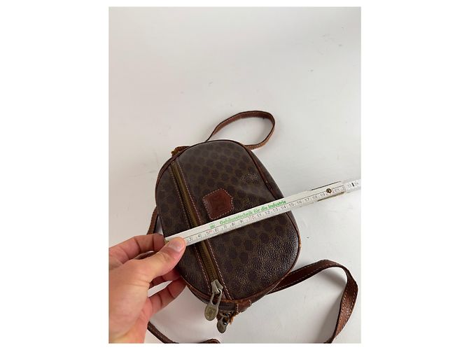 Céline Vintage Celine Triomphe Monogramm Ledertasche braun - Ansicht 12