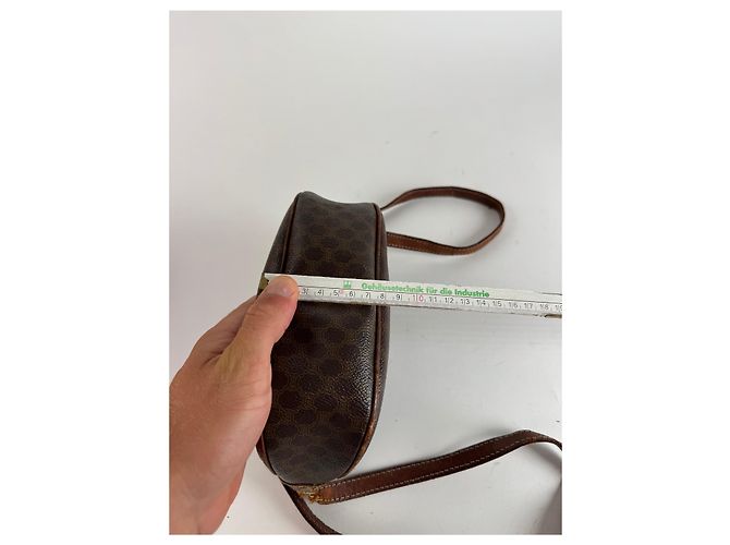 Céline Vintage Celine Triomphe Monogramm Ledertasche braun - Ansicht 13