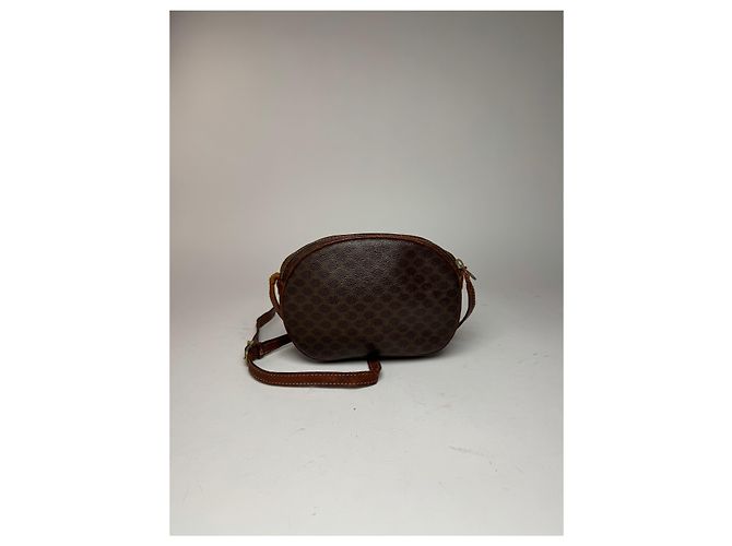 Céline Vintage Celine Triomphe Monogramm Ledertasche braun - Ansicht 3