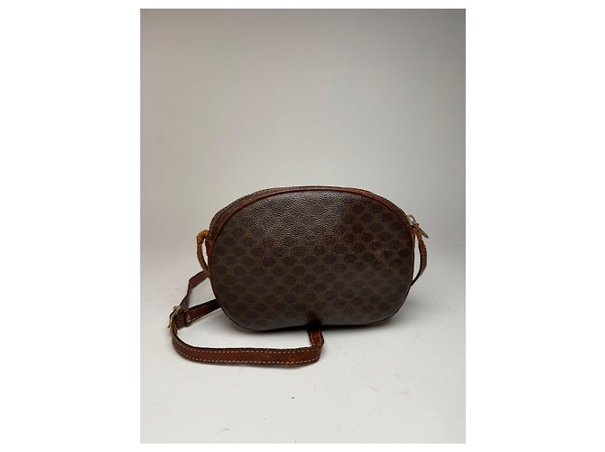 Céline Vintage Celine Triomphe Monogramm Ledertasche braun - Ansicht 6