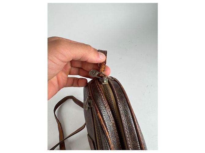 Céline Vintage Celine Triomphe Monogramm Ledertasche braun - Ansicht 7