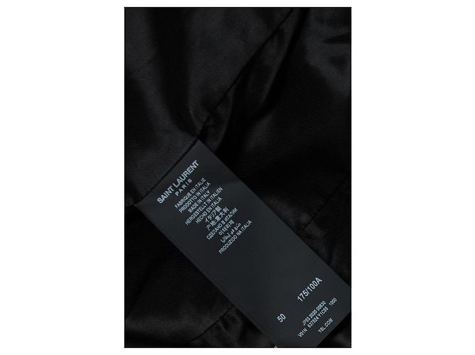 Saint Laurent, bomber de satén negro con estampado de palmera - vista 5