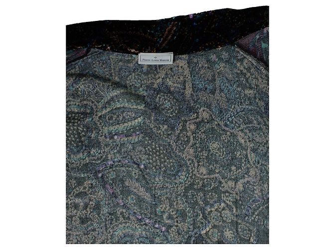 Pierre Louis Mascia, bata de baño de terciopelo con estampado floral - vista 7