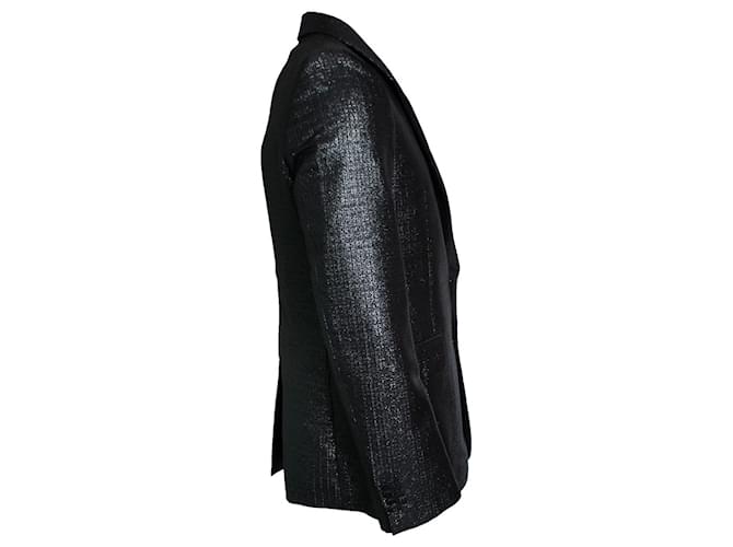 Blazer logo de jacquard Lurex Givenchy Negro - vista 3