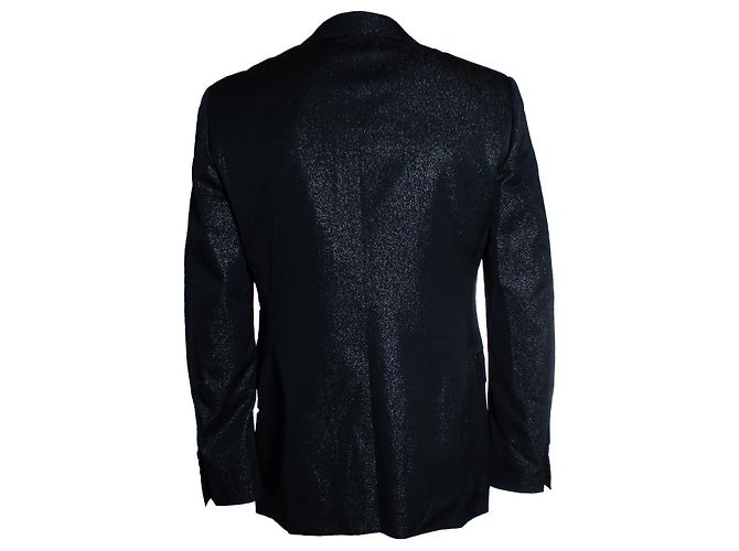 Alexander McQueen, Schwarzer doppelt geknöpfter Glitzer-Blazer - Ansicht 2