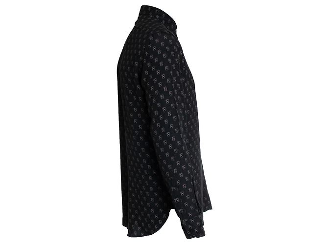 Camisa estampada con cartas de póker Saint Laurent en negro - vista 3