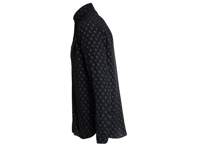 Camisa estampada con cartas de póker Saint Laurent en negro - vista 4