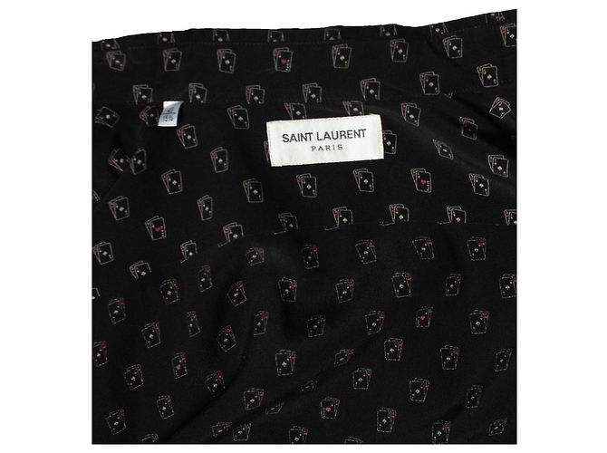 Camisa estampada con cartas de póker Saint Laurent en negro - vista 5