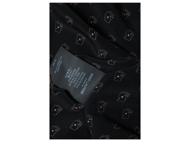 Camisa estampada con cartas de póker Saint Laurent en negro - vista 7