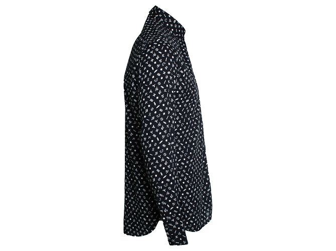 Camicia Constellation Saint Laurent in bianco e nero - vista 4