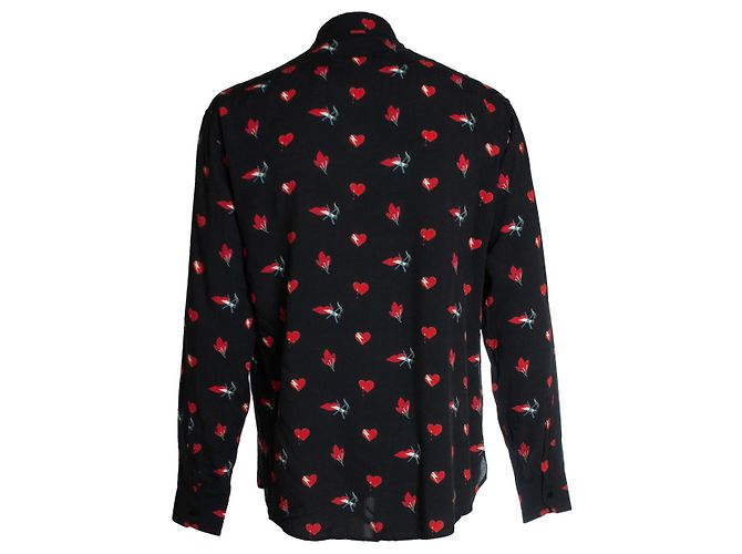Saint Laurent, No smoking lip print shirt 2017 Black - view 4