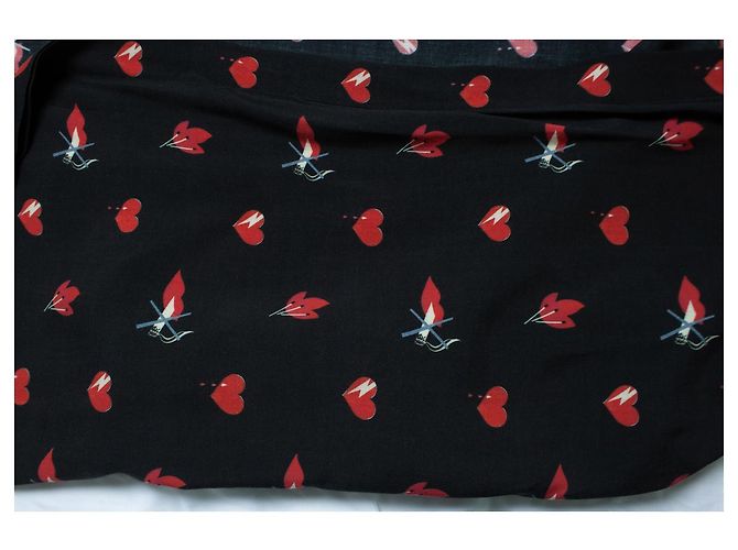 Saint Laurent, No smoking lip print shirt 2017 Black - view 5