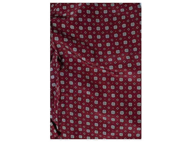 Camicia a stampa a rombi Saint Laurent Rosso - vista 7