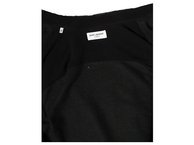 Saint Laurent, Camicia a paillettes a quadri 2018 Nero - vista 5