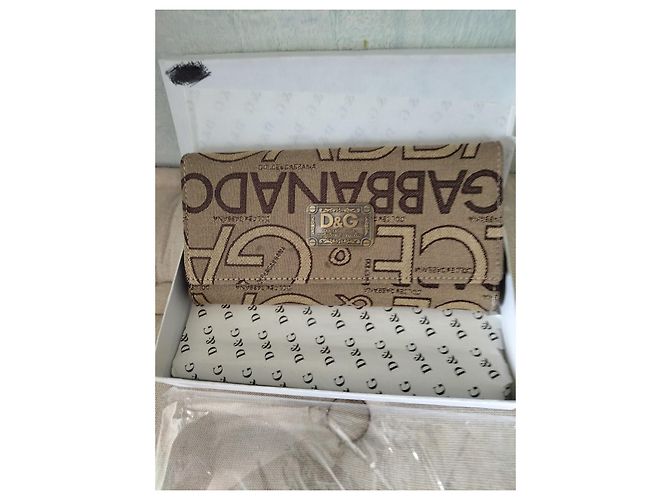 Portafoglio Dolce & Gabbana Monogramma Denim Marrone - vista 2