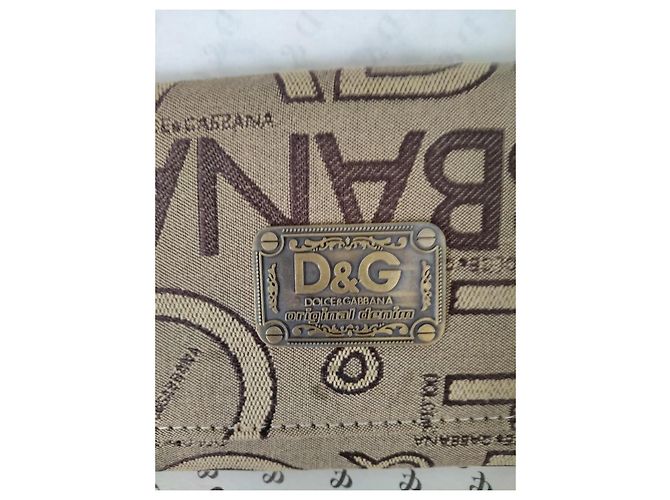 Portafoglio Dolce & Gabbana Monogramma Denim Marrone - vista 3