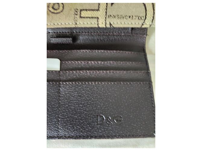 Portafoglio Dolce & Gabbana Monogramma Denim Marrone - vista 6