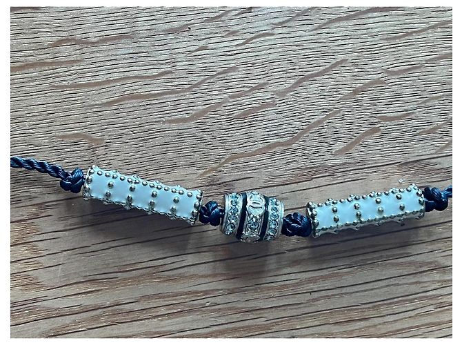 Chanel Gürtel zweifarbig schwarz und elfenbein mit Kristallen Mehrfarben - Ansicht 6