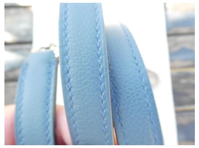 Hermès Kelly gray-blue shoulder bag, new with its dustbag, length 89 cm Grey - view 2
