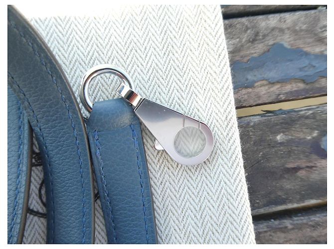Hermès Kelly gray-blue shoulder bag, new with its dustbag, length 89 cm Grey - view 3