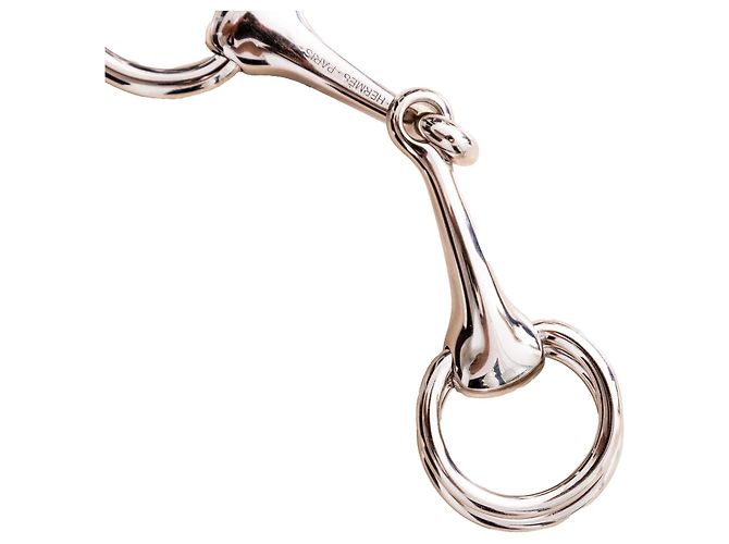 Ring Hermès Ferma Carré 90 Mors Silber - Ansicht 4
