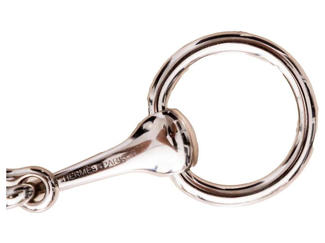 Ring Hermès Ferma Carré 90 Mors Silber - Ansicht 5
