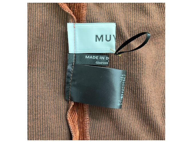 Muveil Brown Cord-Ripp-Puffärmelkleid Braun - Ansicht 4